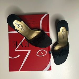 Chinese Laundry Black Embellished Mule